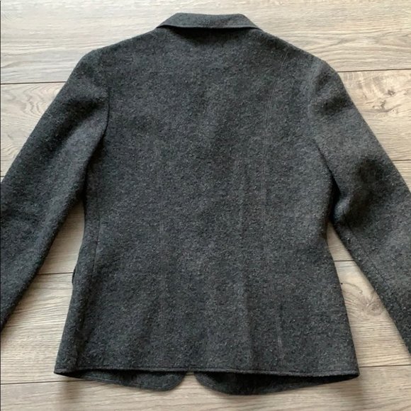 Lands End Grey Wool Blazer Size 10 - Picture 6 of 6